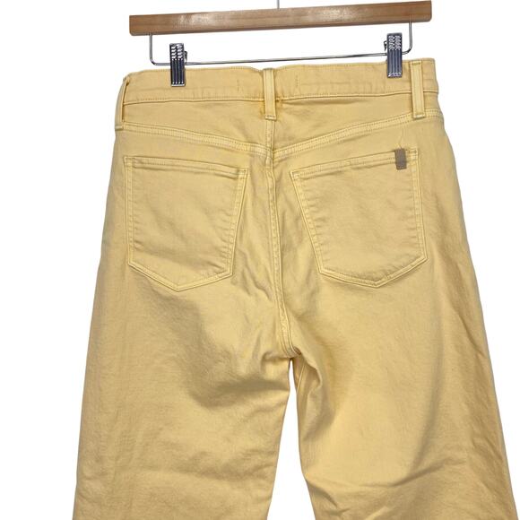 JOES JEANS The Blake Sunkissed Butter Yellow High Rise Wide Leg Raw Crop Sz 29 - Picture 8 of 11